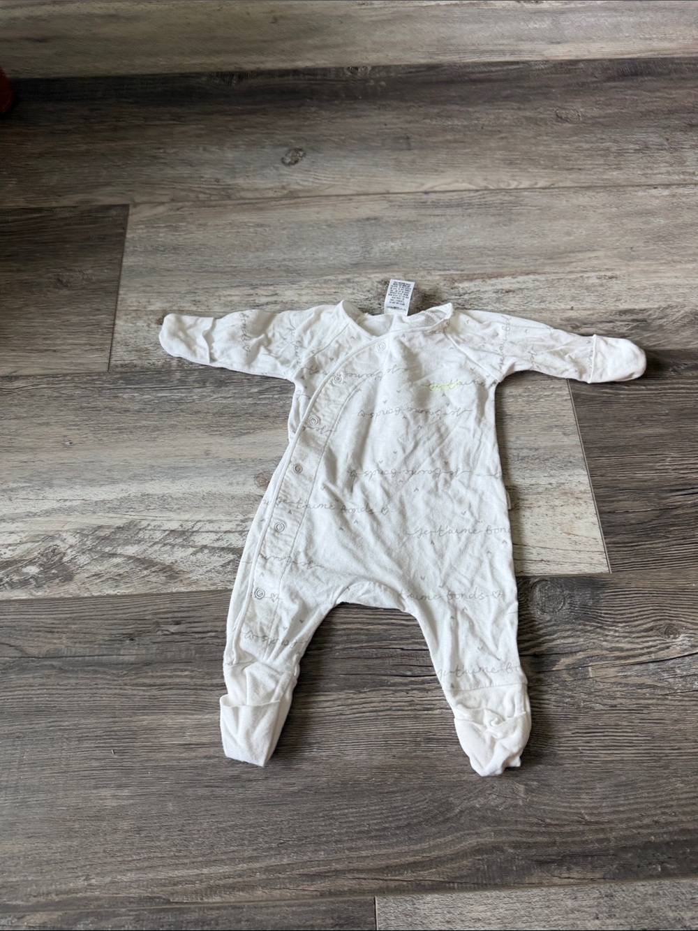 Bonds Baby Footed One-Piece Sleeper -‎ White